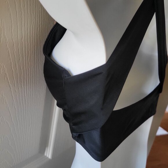 ALBION Black Cross Back Halter Bikini Top Knot - XS - Picture 8 of 10